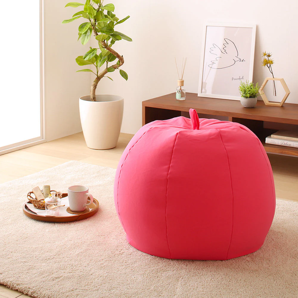 リンゴ型 ビーズクッション 単品（ビッグ） レッド - Image 23