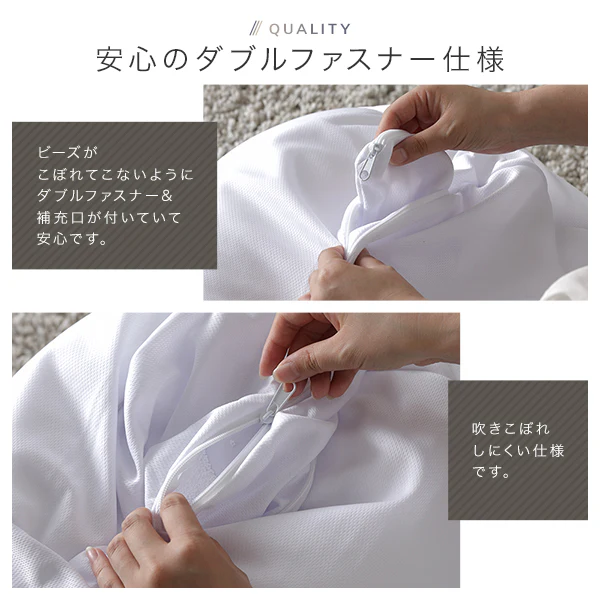コーデュロイ ミニビーズ スクエアクッション スモーキーグレー - Image 12