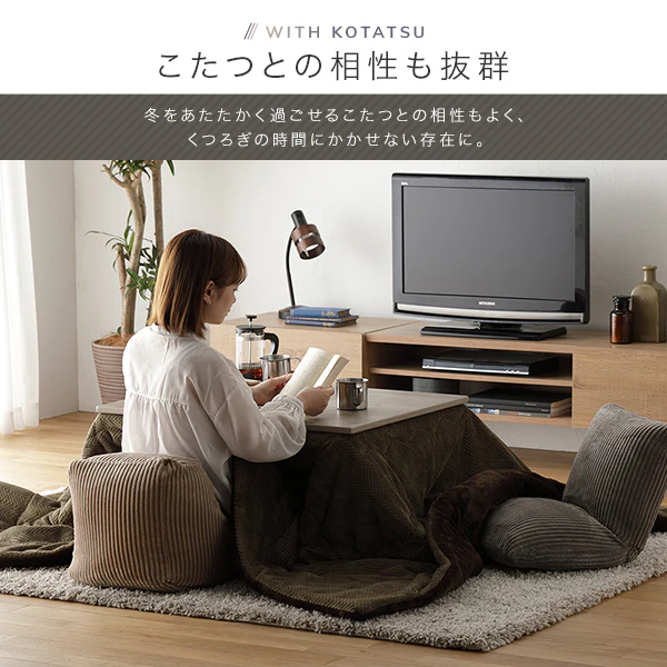 コーデュロイ ミニビーズ スクエアクッション スモーキーグレー - Image 15