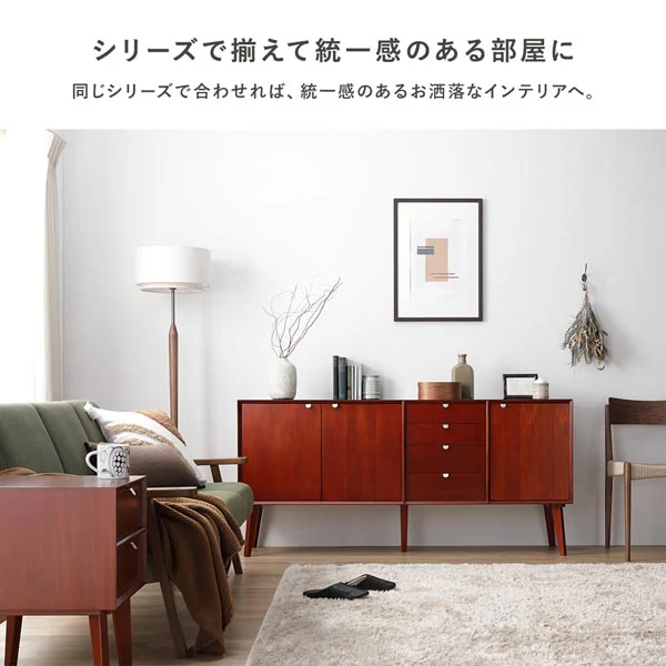 北欧ヴィンテージ調デザイン 天然木 サイドテーブル 幅40cm - Image 13