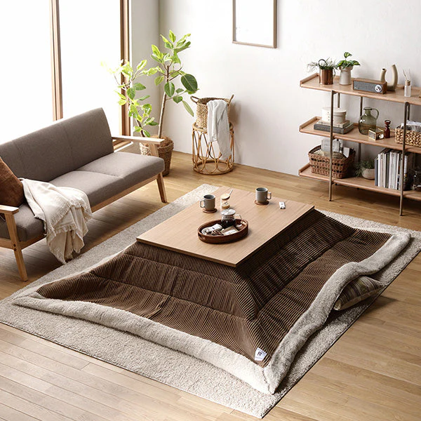 超薄型ヒーター 天然木突板 こたつテーブル (105×75cm) ブラウン - Image 23