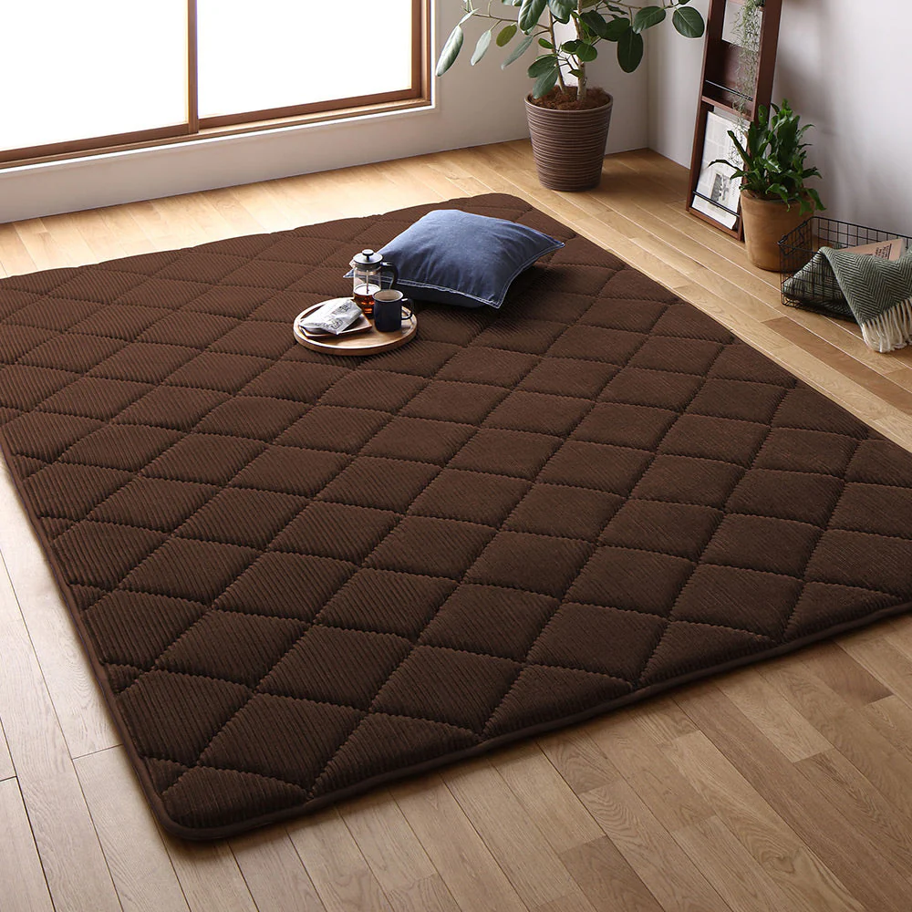 コーデュロイ調 極厚こたつ敷き布団 単品 約185×240cm グレー - Image 4