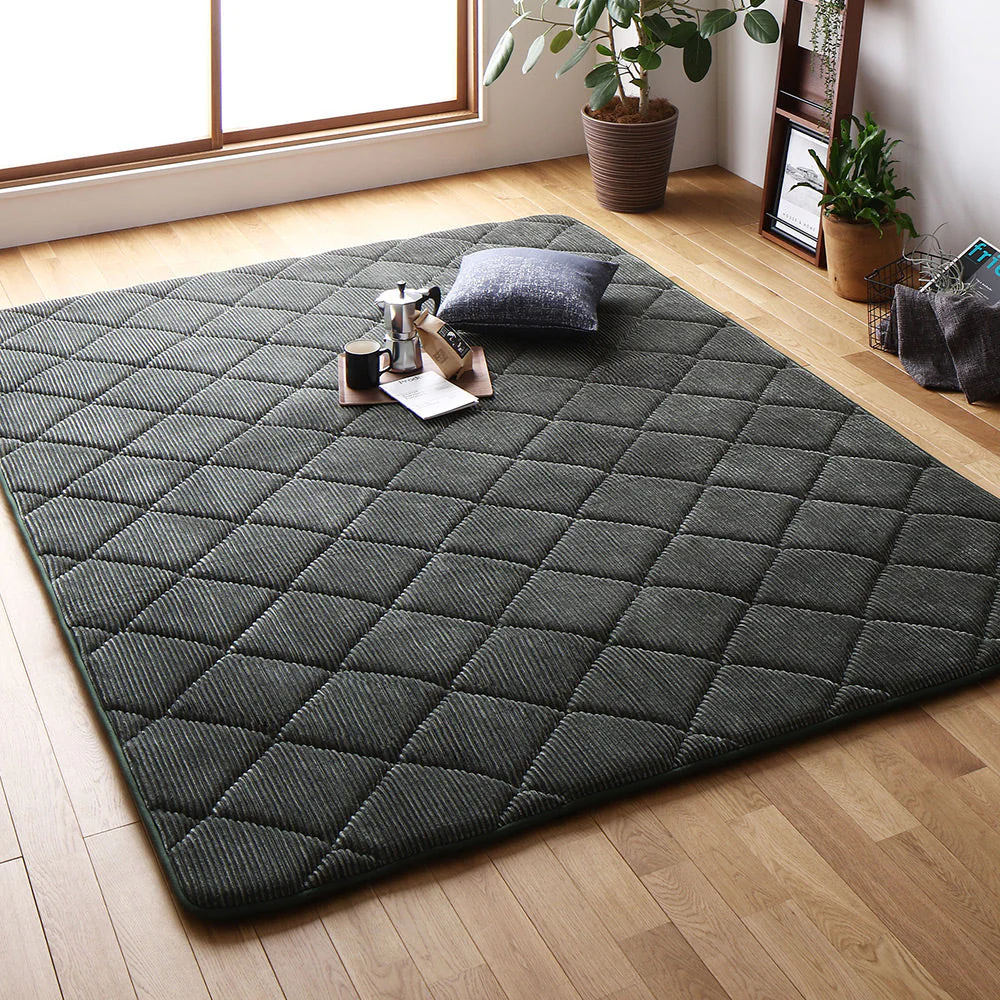 コーデュロイ調 極厚こたつ敷き布団 単品 約185×300cm ネイビー - Image 5