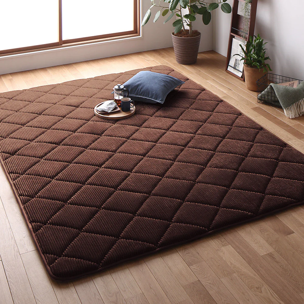 コーデュロイ調 極厚こたつ敷き布団 単品 約185×300cm オレンジ - Image 3