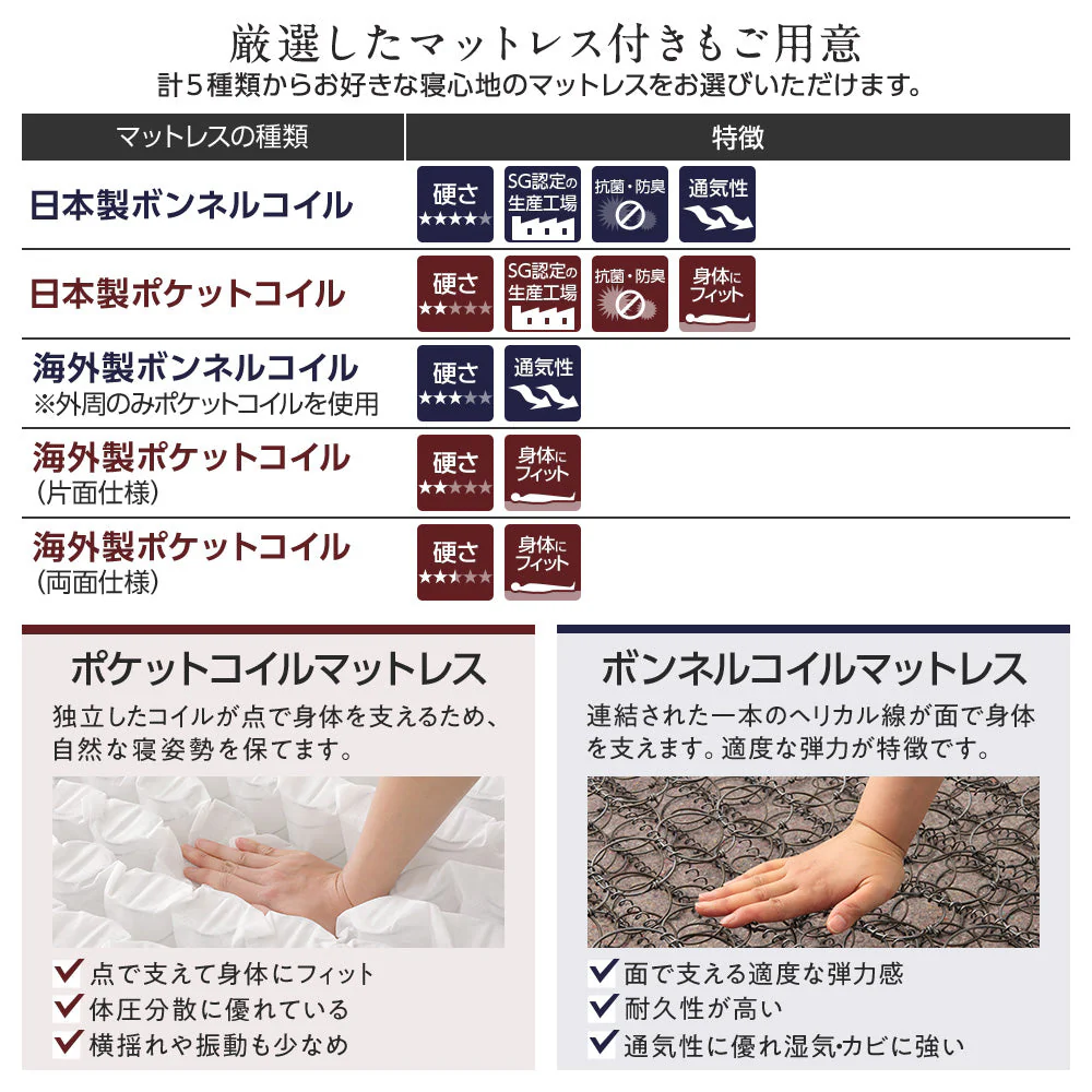 日本製 照明付き収納ベッド『BERDEN ベルデン』 ナチュラル - Image 12