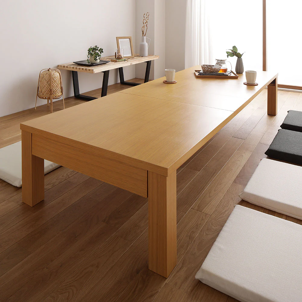 伸縮 折りたたみローテーブル（組立品） ダークブラウン - Image 23