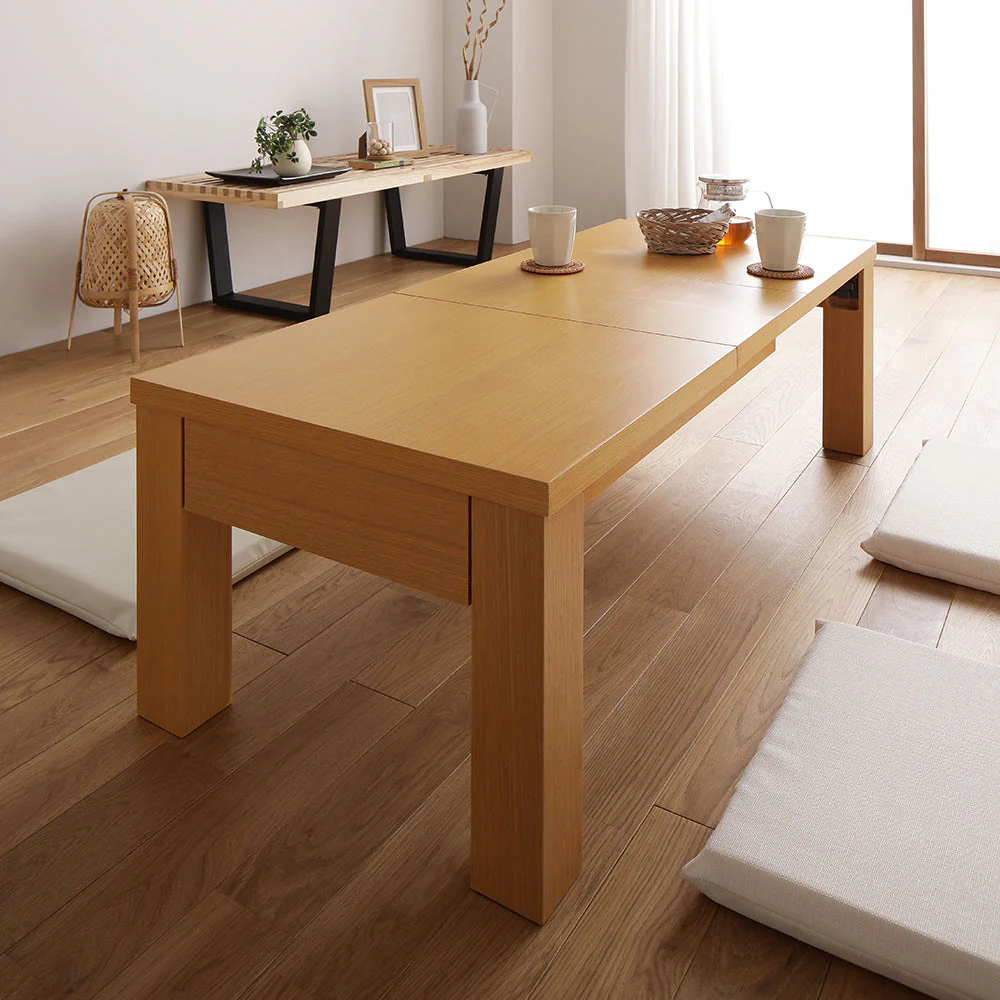 伸縮 折りたたみローテーブル（組立品） ダークブラウン - Image 5