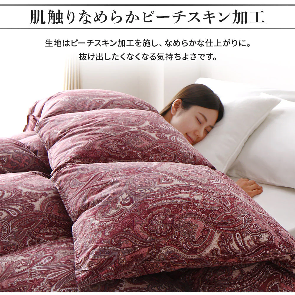 日本製 羽毛掛け布団 ダウン率50% ネイビー - Image 12