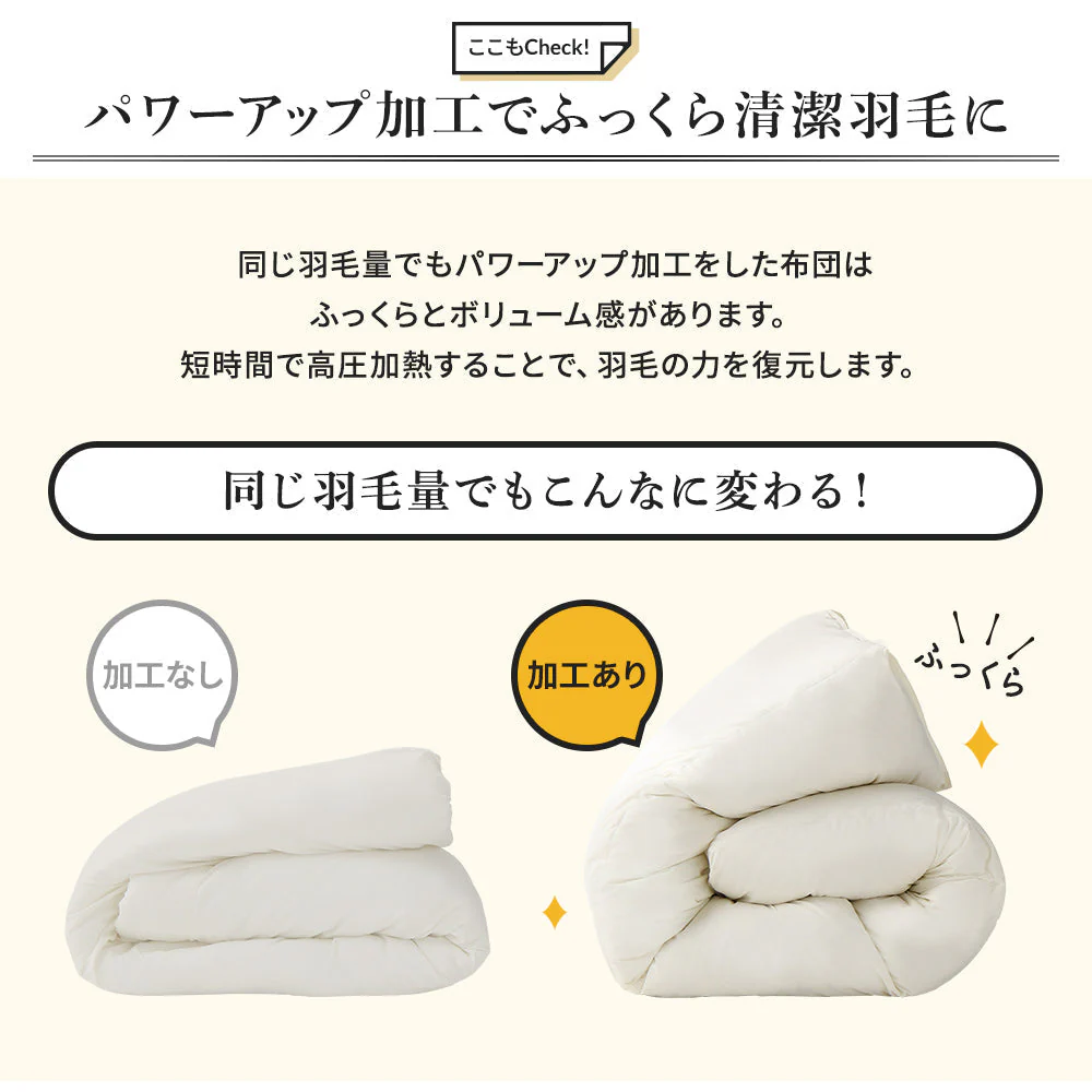 日本製 羽毛掛け布団 ダウン率50% ピンク(柄) - Image 8