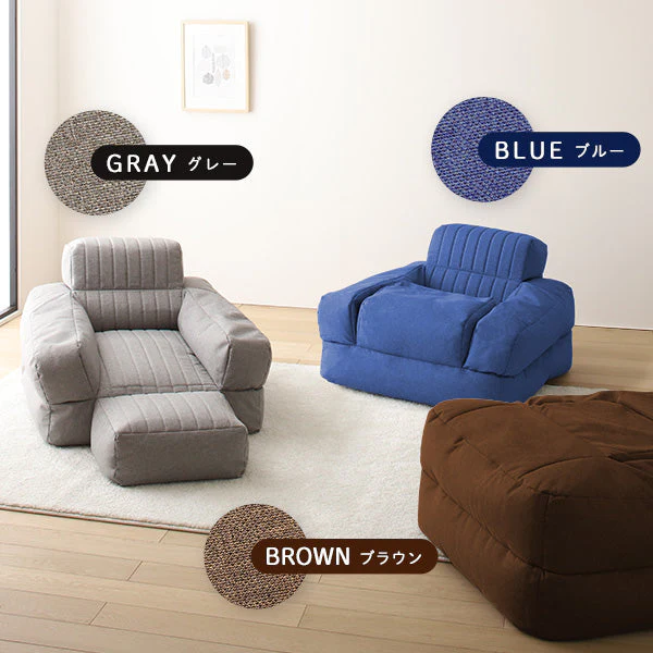 3WAY ビーズソファ ブルー - Image 18