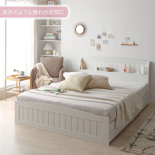 カントリー調引き出し収納ベッド 『Soie ソイエ』ナチュラル - Image 7