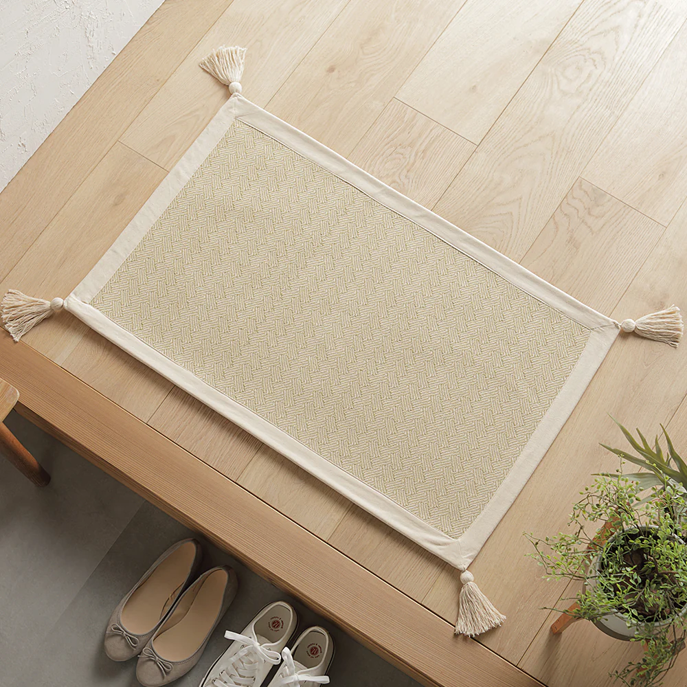 洗濯機で洗えるさらふわコットンラグ 約50×80cm ネイビー - Image 22