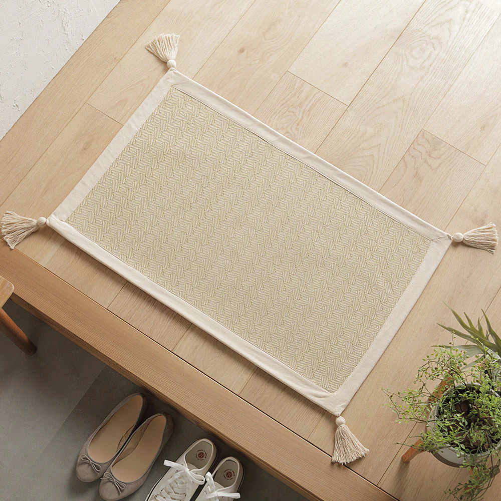 洗濯機で洗えるさらふわコットンラグ 約50×80cm グレー - Image 22