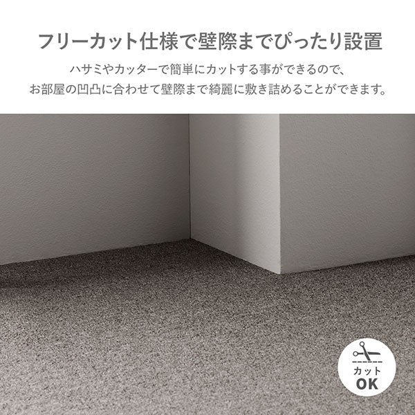 フリーカット 平織カーペット 抗菌防臭 防炎 ベージュ - Image 9