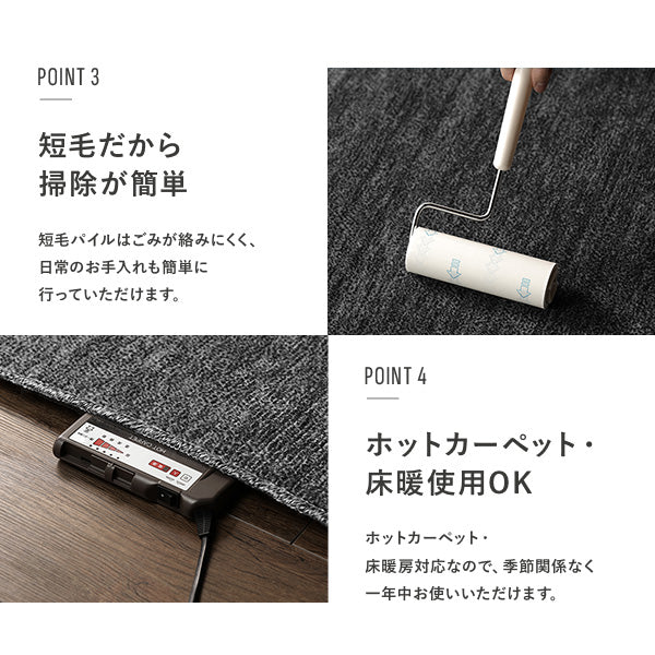 フリーカット 平織カーペット ブラック - Image 14