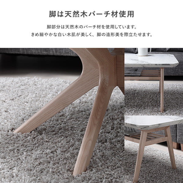 大理石調 デザイン ローテーブル 八角形 - Image 6