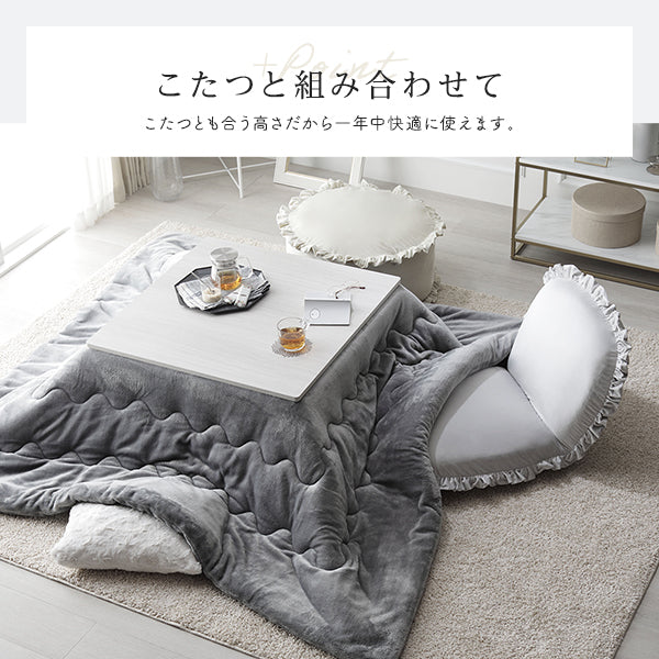 日本製 ニュアンスカラー リクライニング座椅子 パールグレー - Image 13