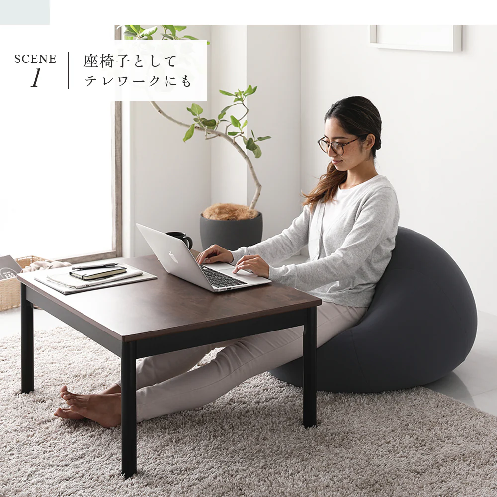 サークル型 ビーズクッション『Ingram イングラム』 ライトグレー - Image 10