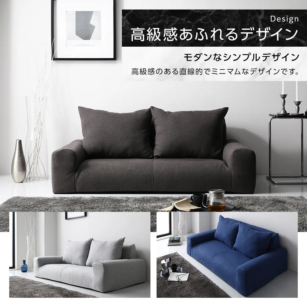 日本製 フロアこたつソファ（2人掛け） ネイビー - Image 11