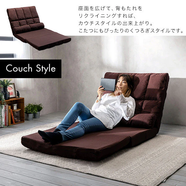 コンパクト 3WAYソファベッド ネイビー 2人掛け - Image 10