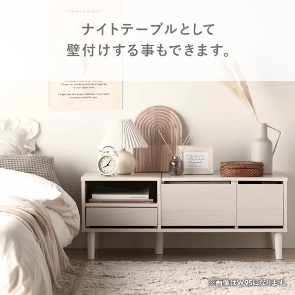 たっぷり収納できるドレッサーテーブル 幅95cm ホワイト - Image 16