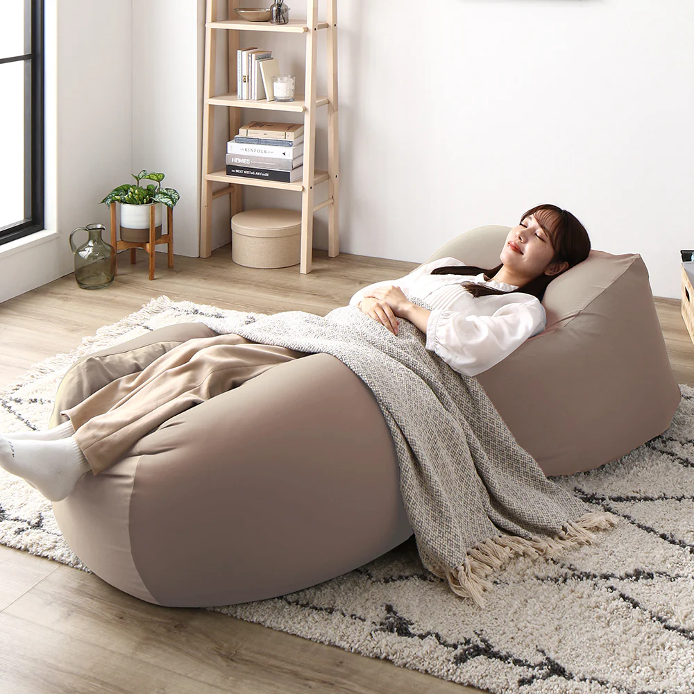 日本製 ビーズクッション 『STIIBO』 2個セット ブラウン・ブラウン - Image 30