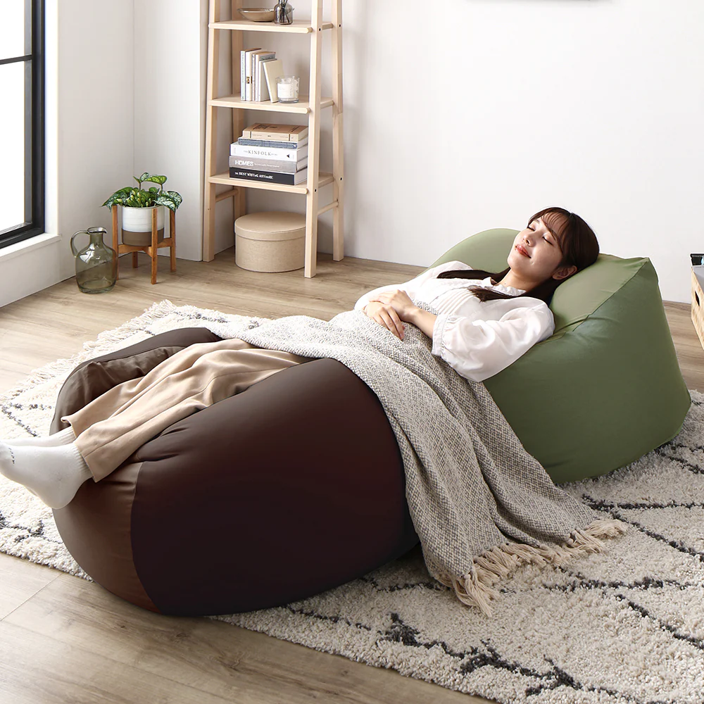 日本製 ビーズクッション 『STIIBO』 2個セット グレージュ・グレージュ - Image 35