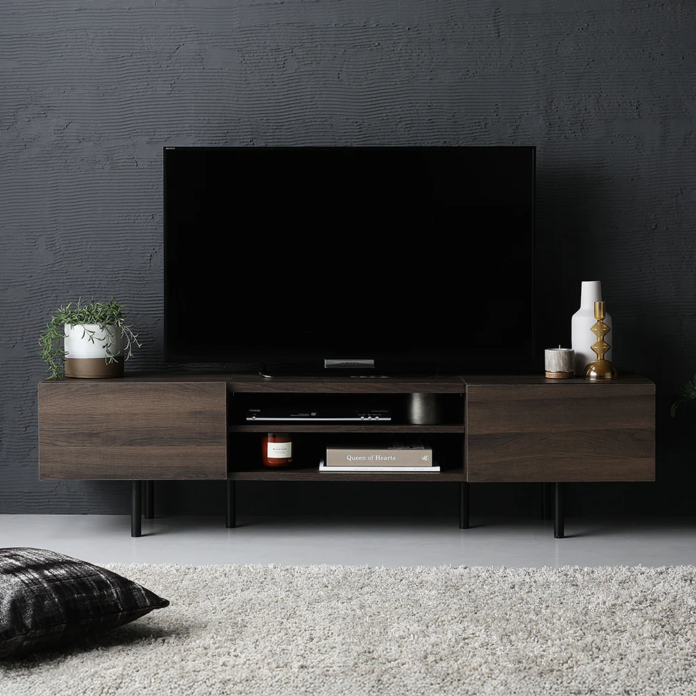 異素材MIX ワイド テレビボード 『Stova ストーヴァ』 幅150cm ストーングレー - Image 27