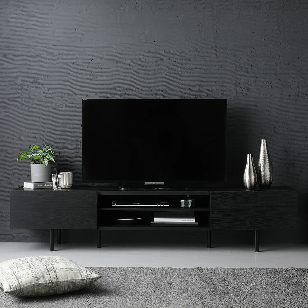 異素材MIX ワイド テレビボード 『Stova ストーヴァ』 幅180cm グレージュ - Image 28