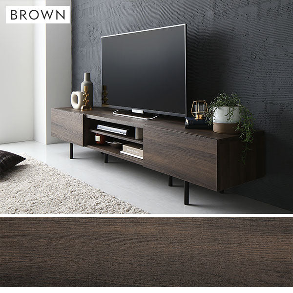 異素材MIX ワイド テレビボード 『Stova ストーヴァ』 幅180cm ストーングレー - Image 5
