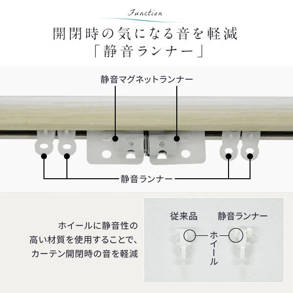伸縮 カーテンレール リネア リターン仕様 木目ブラウン - Image 11