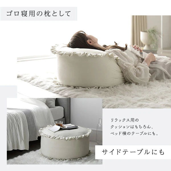 ニュアンスカラー 布団が収納できるクッションカバー ベージュ - Image 6