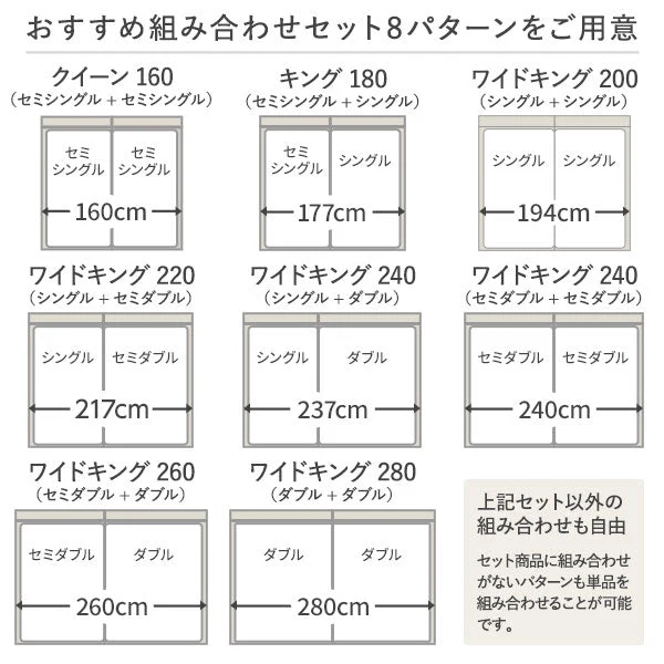 ホテルスタイル 連結ローベッド LED照明＆棚付き『CONCASA コンカーサ』ストーングレー - Image 12