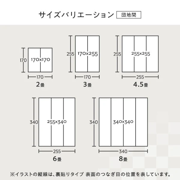 い草 ラグ カーペット 抗菌防臭 【団地間】 グレー 団地間2畳(約170×170cm) 裏貼りなし - Image 16