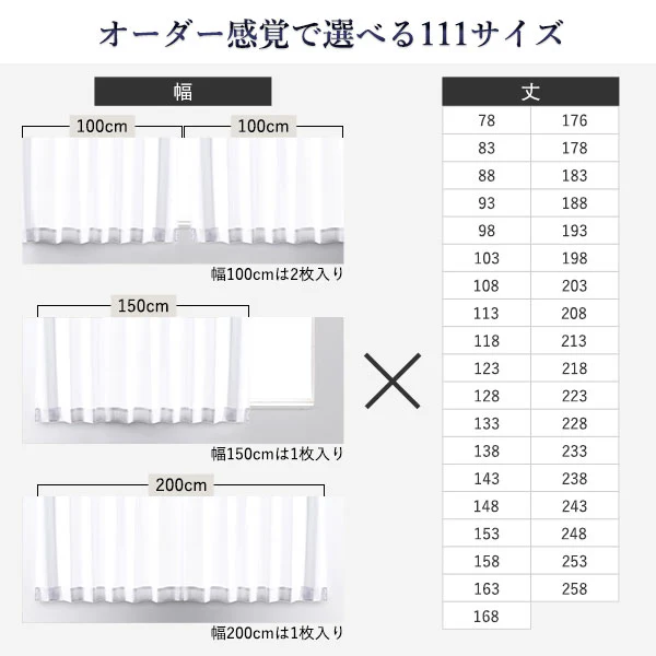 日本製 遮熱 UVカット レースカーテン 単品 幅200cm（1枚入り） ホワイト - Image 14