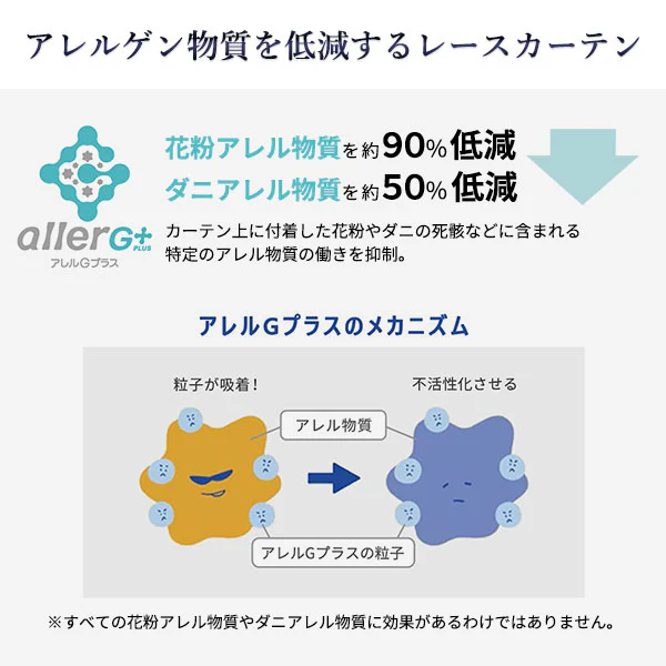 日本製 遮熱 UVカット レースカーテン 単品 幅100cm（幅100cm×2枚入り） ホワイト - Image 3