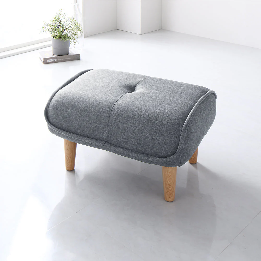 日本製 ポケットコイル オットマン単品 ファブリック生地 グリーン - Image 19