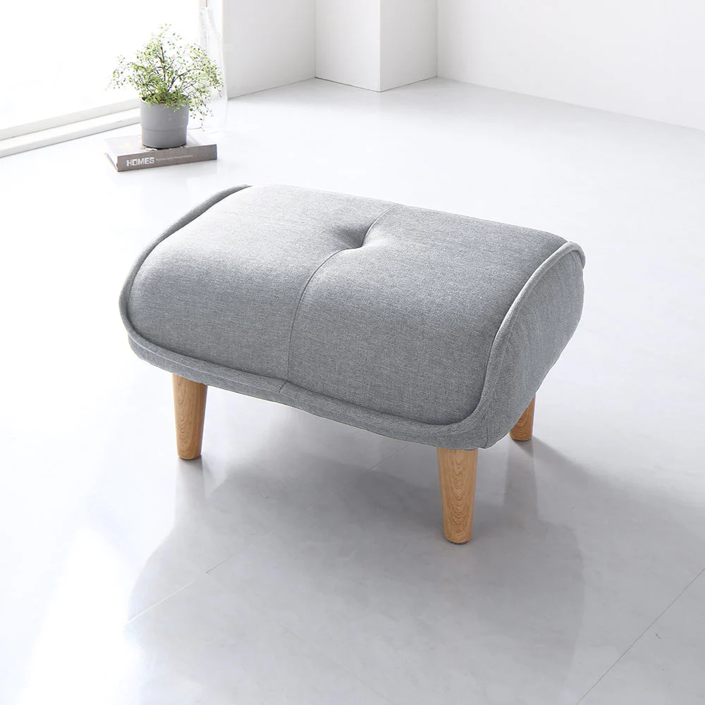 日本製 ポケットコイル オットマン単品 ファブリック生地 インディゴブルー - Image 20