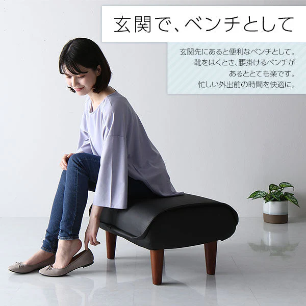 日本製 ポケットコイル オットマン単品 ファブリック生地 インディゴブルー - Image 8