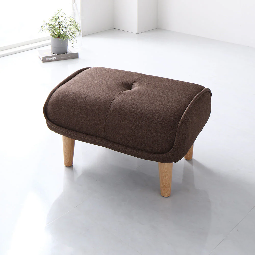 日本製 ポケットコイル オットマン単品 ファブリック生地 レッド - Image 23