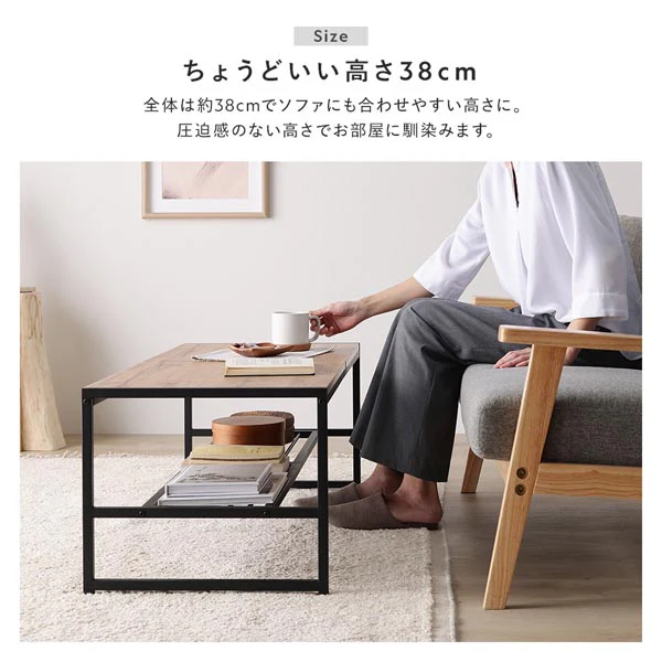 ローテーブル単品（幅105cm） 『Rectico レクティコ』 ヴィンテージ - Image 15