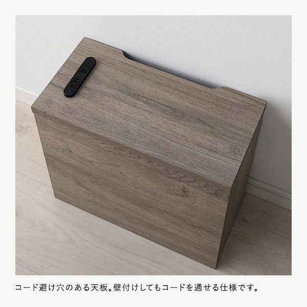 ケーブル収納BOX シリーズ 『Nelio ネリオ』角置きタイプ [幅40cm] ヴィンテージナチュラル - Image 13