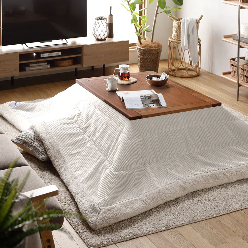 ボア付 コーデュロイ 薄掛けこたつ掛け布団 単品 ベージュ - Image 20