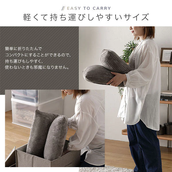 折りたたみできるコンパクト座椅子 ナイトブルー - Image 11