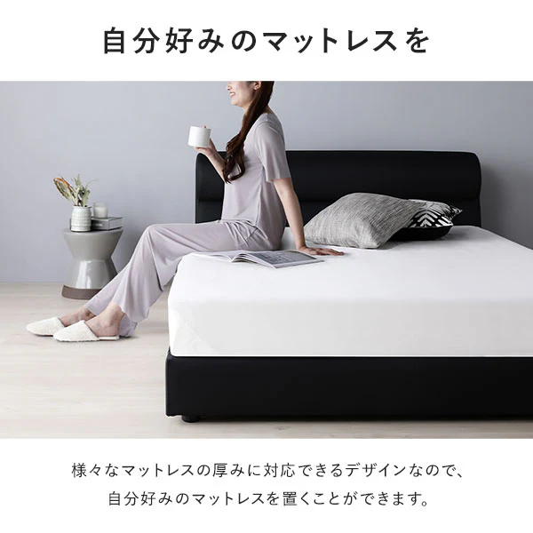 レザー調ベッド 『NOBILIS ノビリス』 ファミリーサイズ グレージュ - Image 13