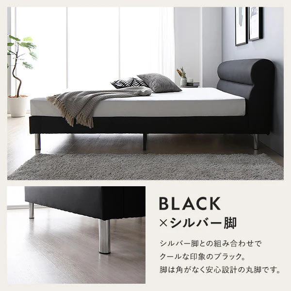 レザー調ベッド 『NOBILIS ノビリス』 ファミリーサイズ ブラック - Image 9