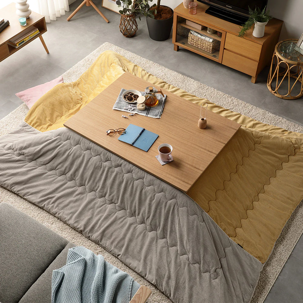 コーデュロイ調フランネル バイカラーシリーズ こたつ掛け布団 単品 ピンク - Image 24