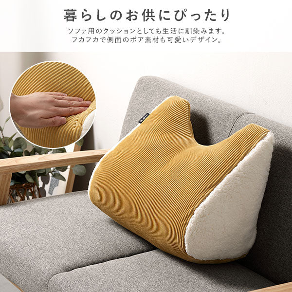 コーデュロイ調フランネル バイカラーシリーズ マルチクッション ピンク - Image 7