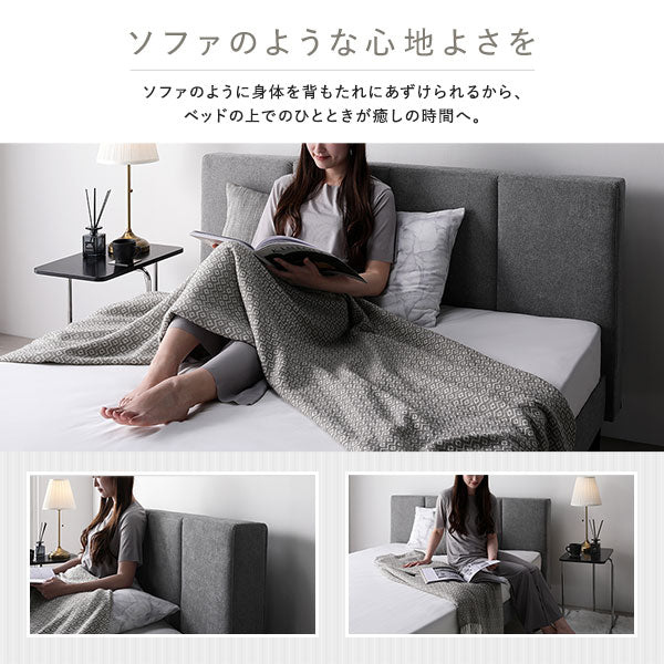 ファブリックベッド 布張り すのこベッド『EIRA エイラ』 ダークグレー - Image 7