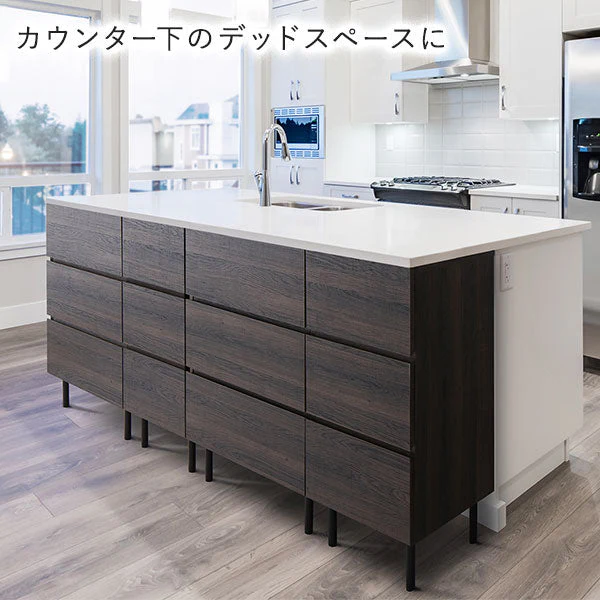 脚付きチェスト 『Stova ストーヴァ』 異素材MIX 大容量 ワイド3段 幅60cm ナチュラル - Image 24